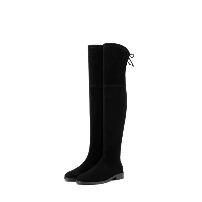 StuartWeitzman 【SW郑州奥莱】SW CITY黑磨砂皮过膝靴