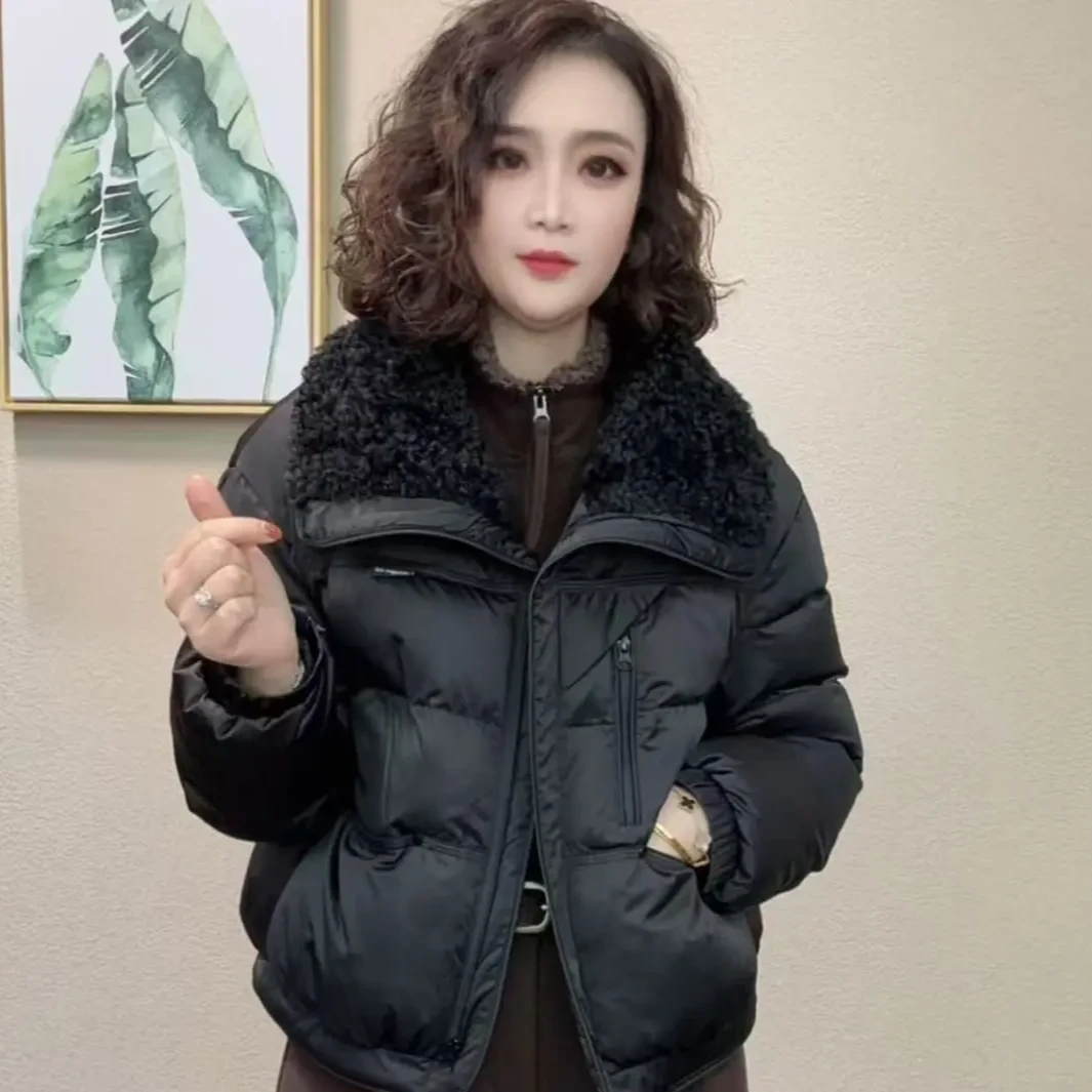 2025新款厚款常规女宽松型女款小个子休闲冬季保暖棉服#555