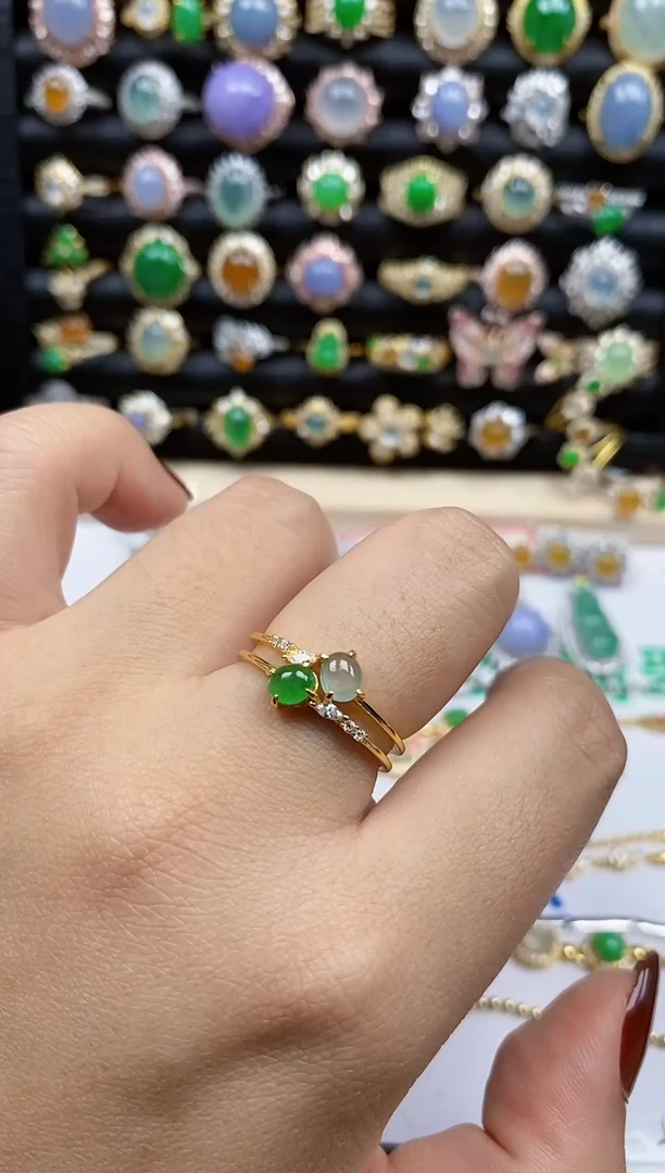 银S925镶嵌戒指翡翠2122