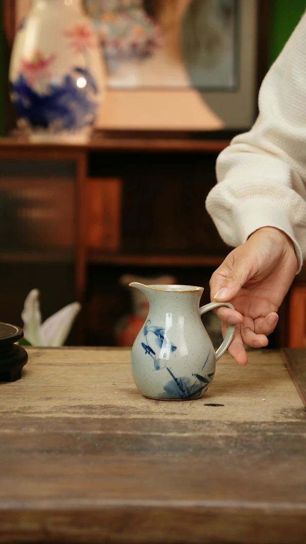 瓷片 景德镇纯手工釉下彩精品花瓶
