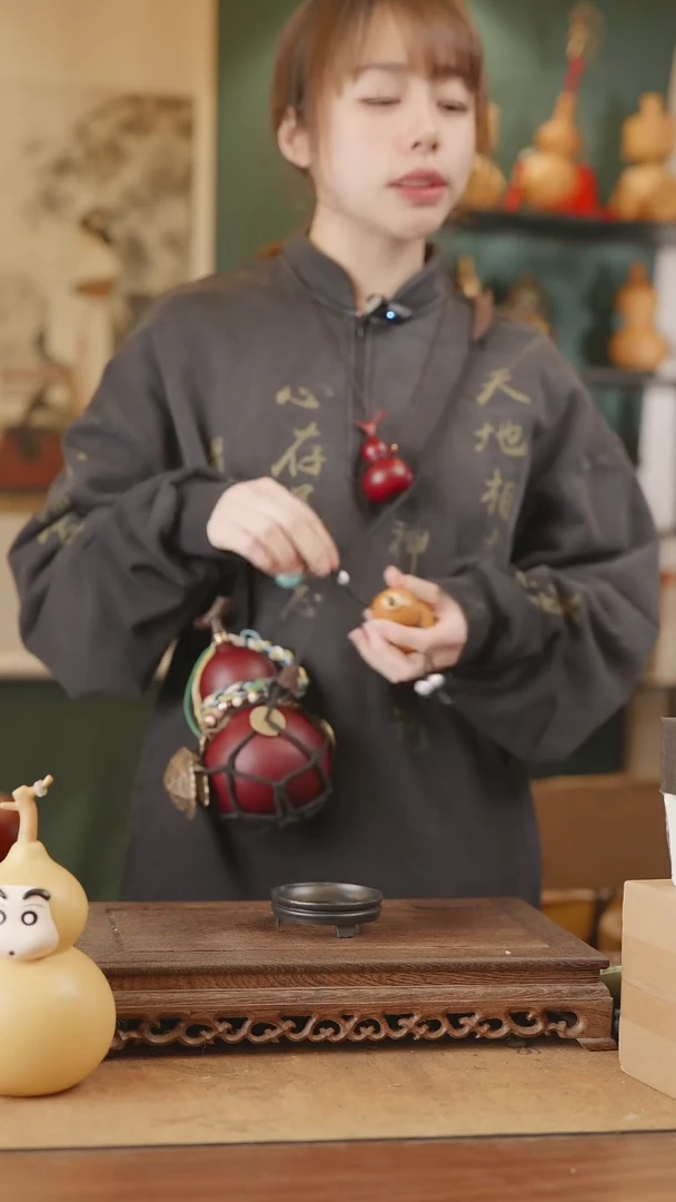 【闪购商品】284号精品天然大漆工艺防渗内胆酒葫芦~