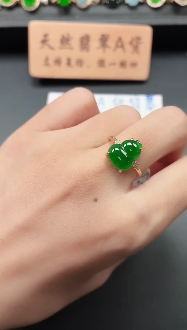 银S925镶嵌戒指翡翠11111