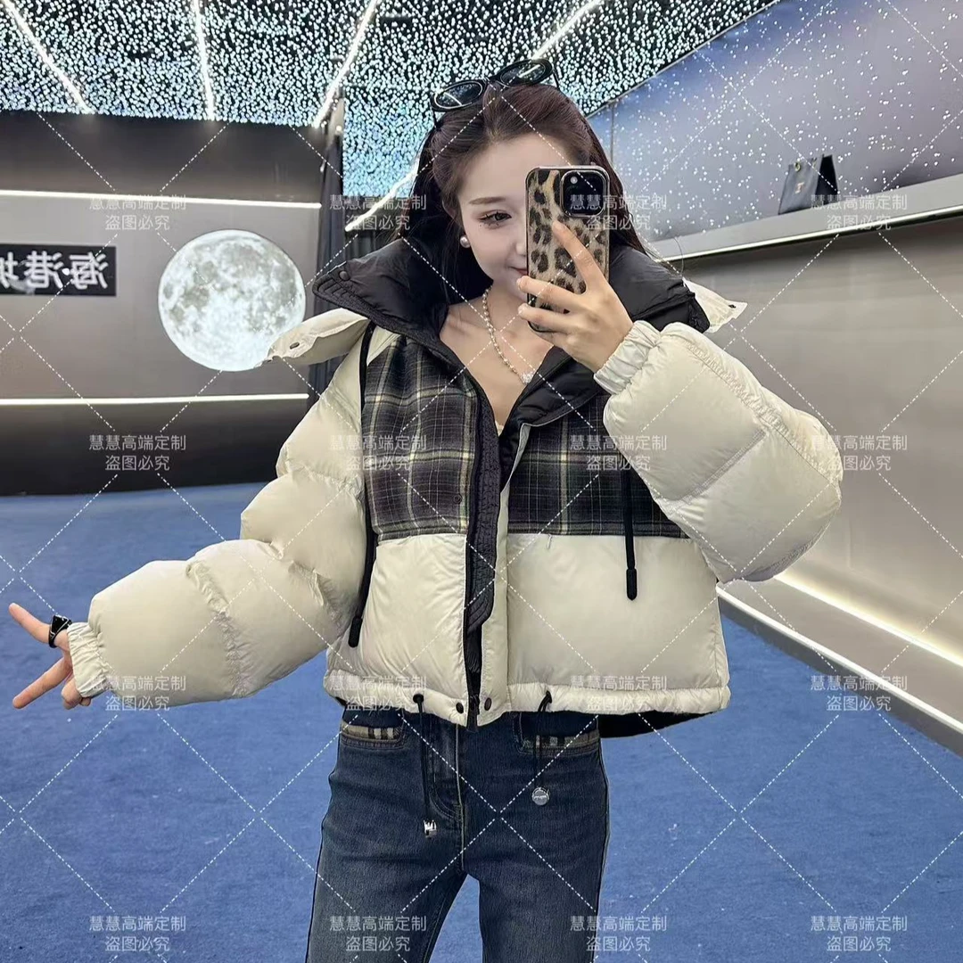 【慧慧】90白鹅绒 格子拼接鹅绒服 JYYRRY8856