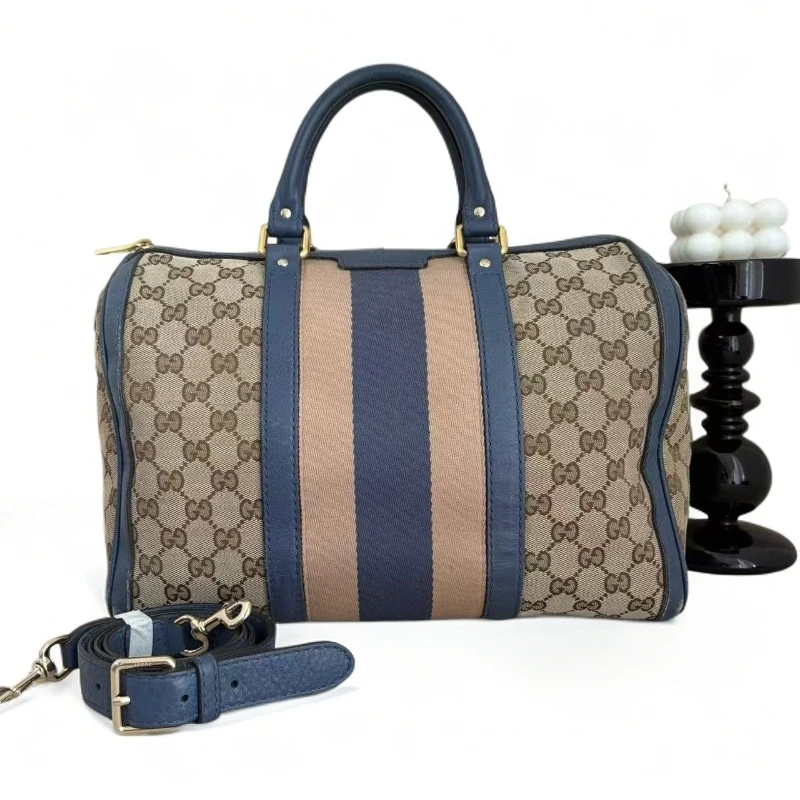 95新 GUCCI/古驰 14663974 Gucci波士顿蓝色肩带款  32*21