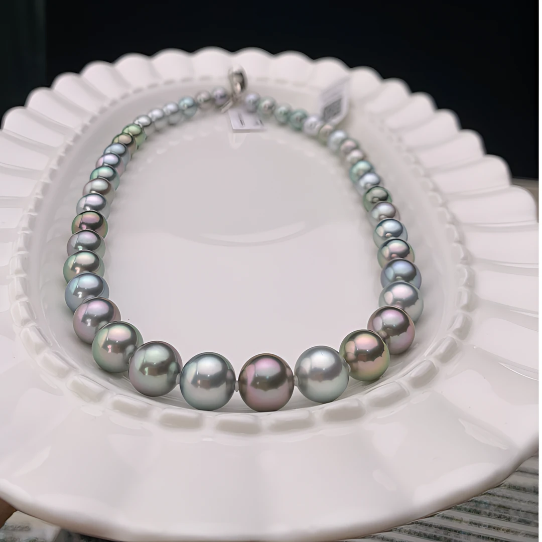 大溪地黑珍珠项链浅色混彩莫兰迪（吉尔德特选1279802279）