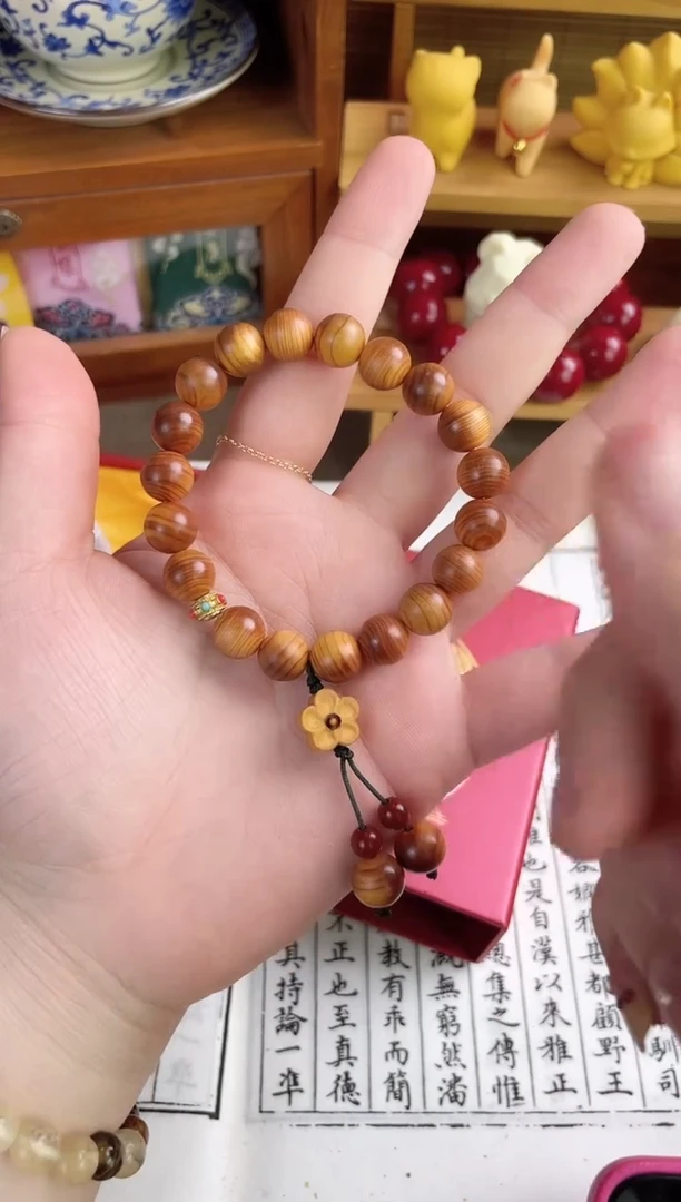 非洲檀香无事牌菩提木质串珠手串/多发性其一/不带盒子