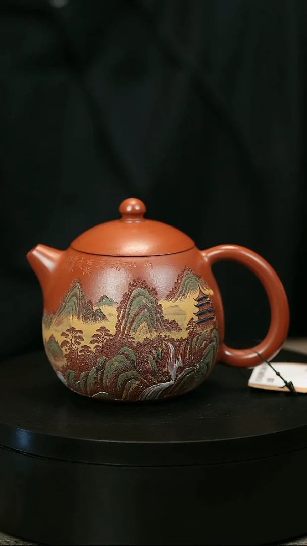 茶壶紫砂龙**宇H2240赵翠红彩绘大龙蛋