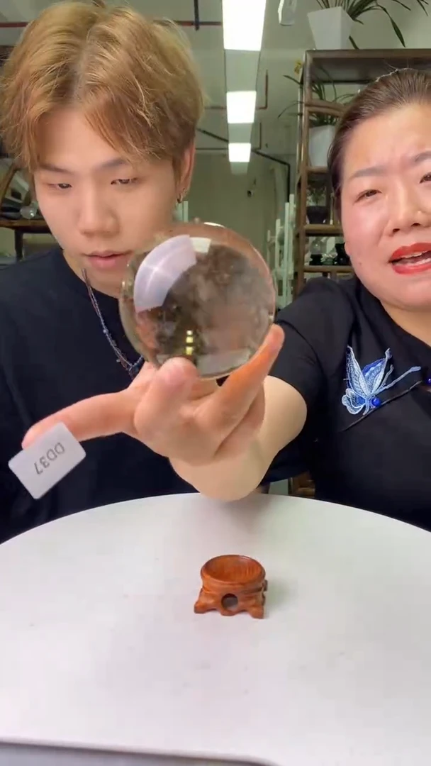 球未镶嵌水晶茶水晶球D37