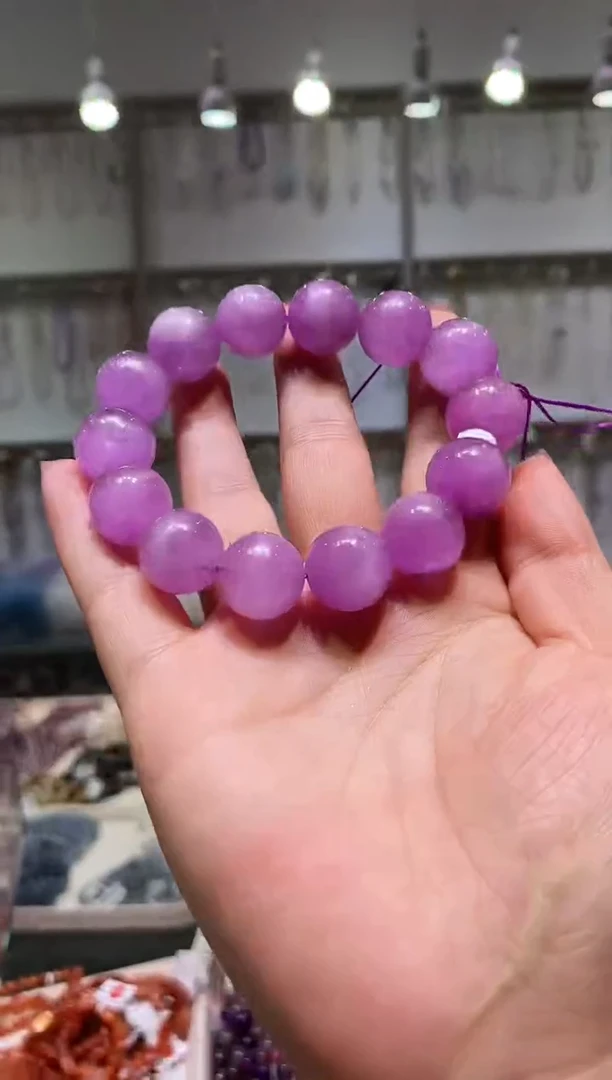 未镶嵌锂辉石手串多样性发其一15+