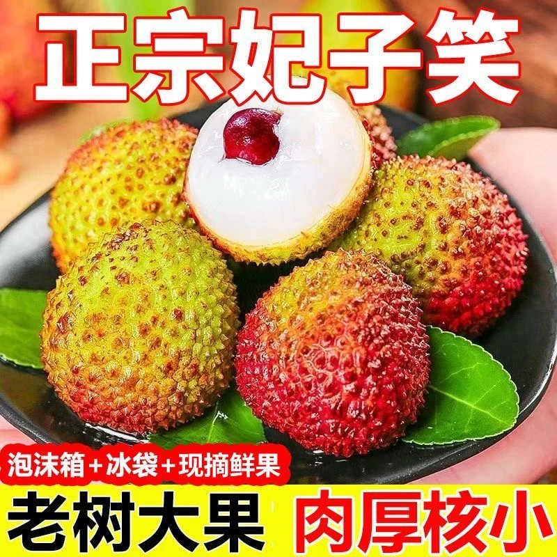 A【冷链发货】广西灵山妃子笑荔枝新鲜当季时令水果坏果包赔现货