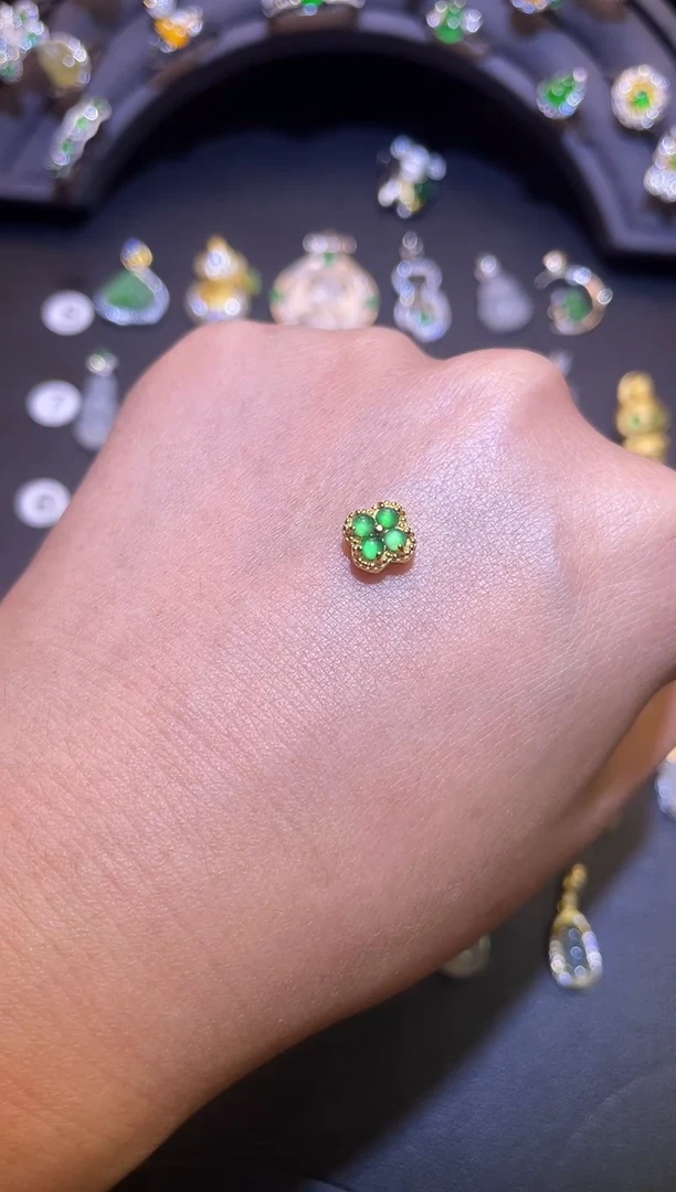 吊坠(不含链)银S925镶嵌翡翠1