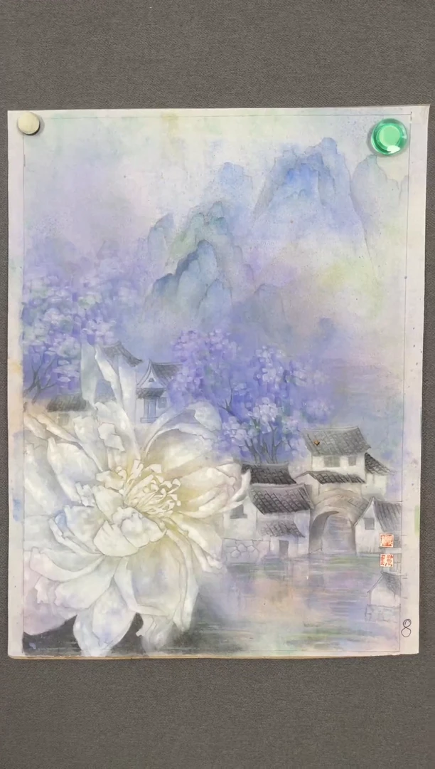 国画国画山水花鸟作品