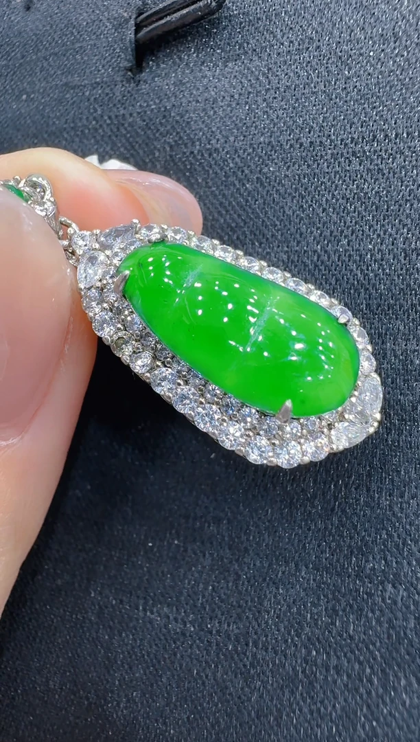 吊坠(不含链)银S925镶嵌翡翠多样性团购发一件