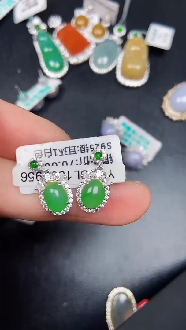 银S925镶嵌戒指翡翠2260