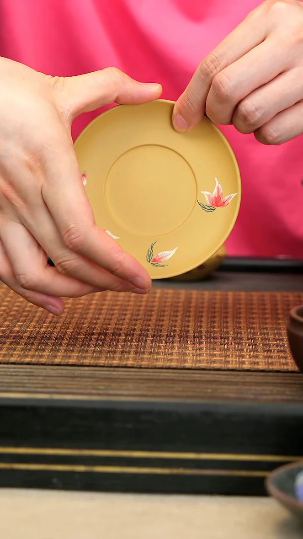 紫砂壶6《花语杯垫》黄金段