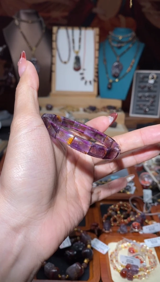 【闪购商品】水晶镯牌未镶嵌极光紫钛