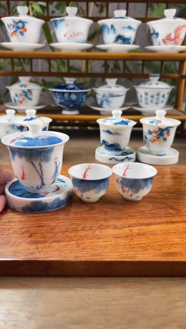 【闪购商品】微瑕线条莲美人备+小盖置+美人杯2个