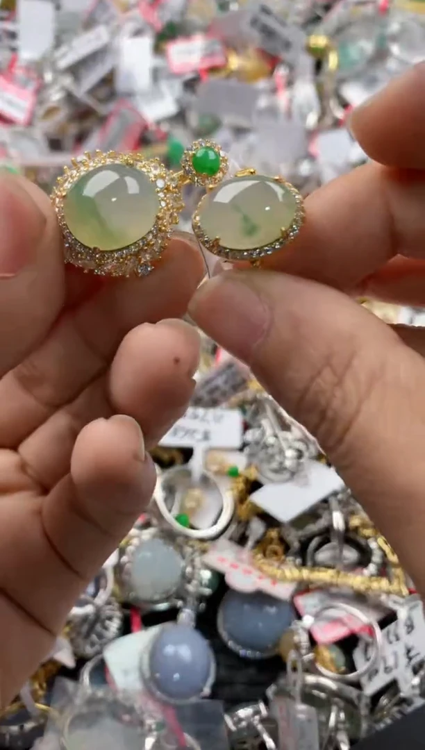 银S925镶嵌戒指翡翠777                 7