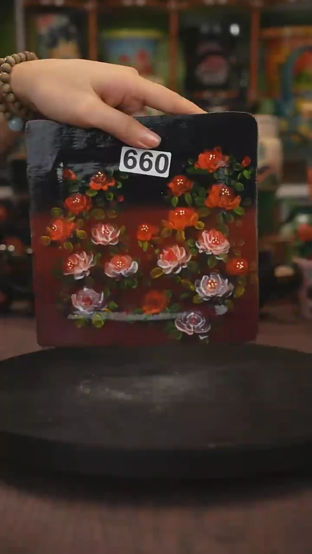 紫砂油画手绘釉下彩660