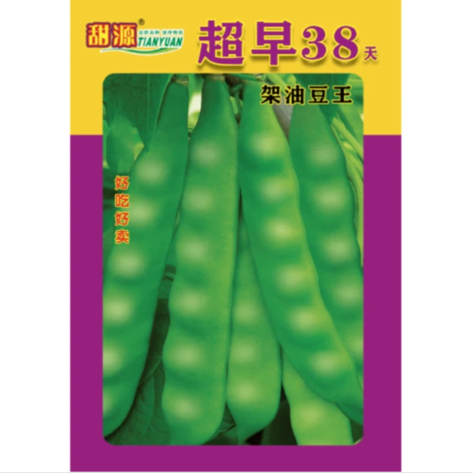 超早38天 早熟,架油豆面乎好吃 ,分枝多,结荚密嫩荚扁宽无筋无柴