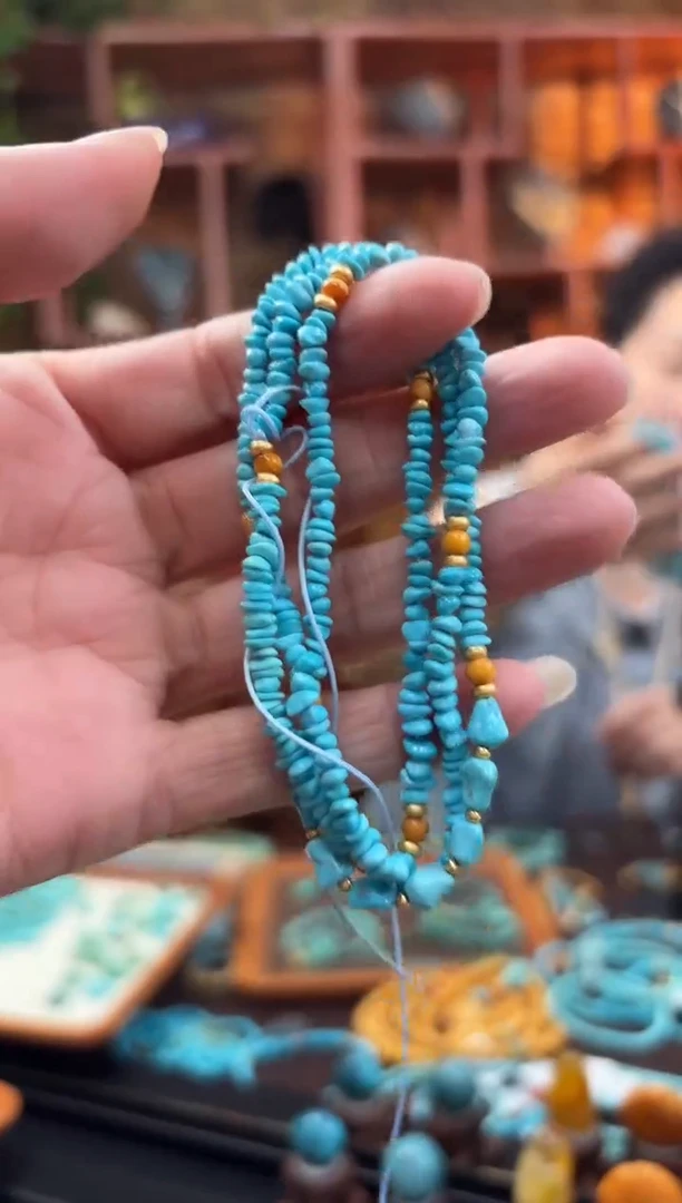 绿松石未镶嵌颈饰多样性发一件设计款