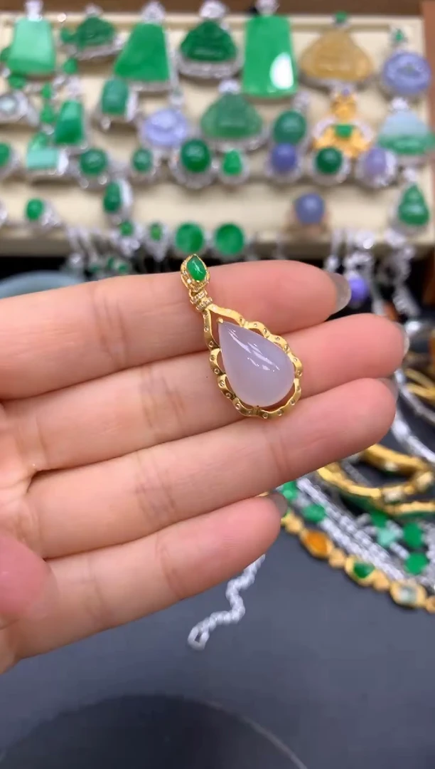 【闪购商品】翡翠颈饰18K金镶嵌200-中国好珍宝