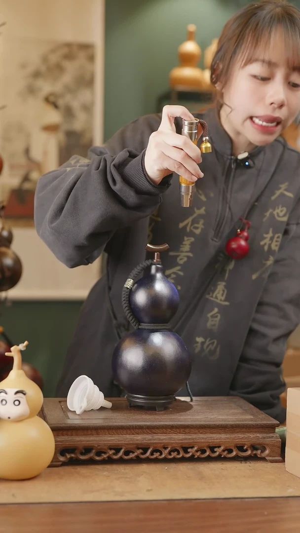 【闪购商品】251号精品天然大漆工艺防渗内胆酒葫芦~