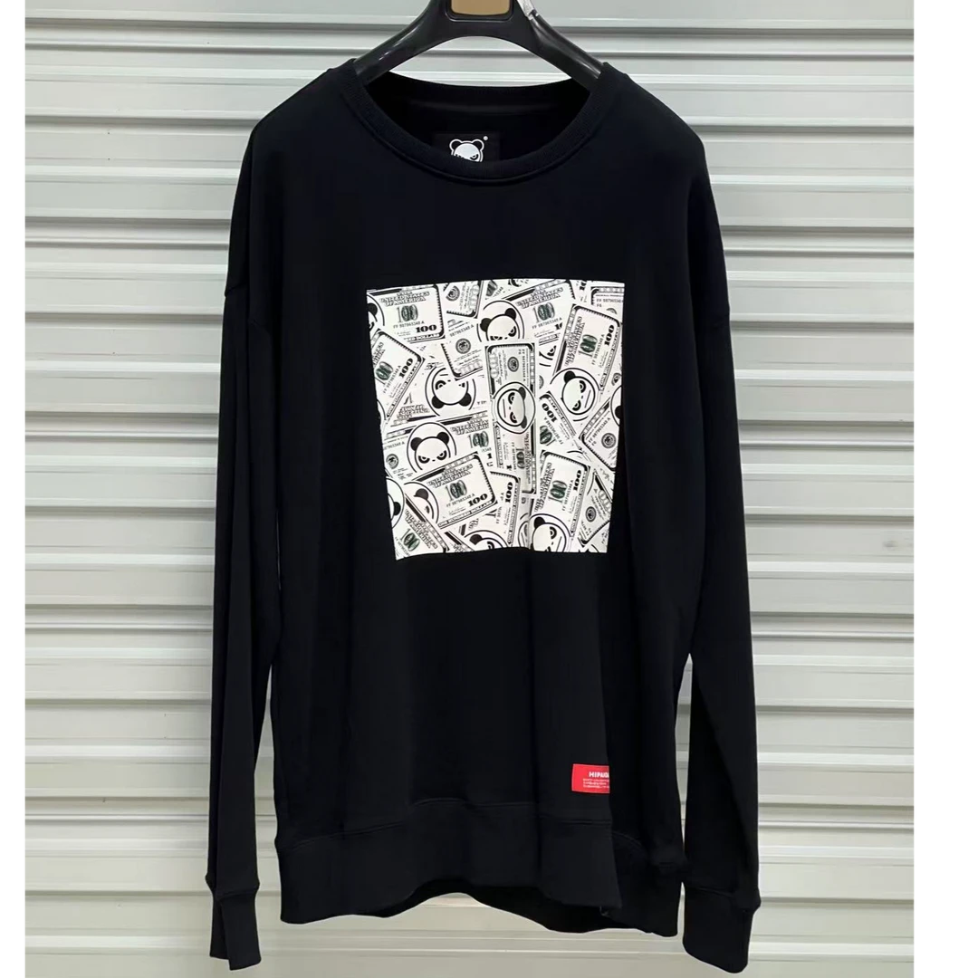 春季男美元图案印花套头卫衣D71