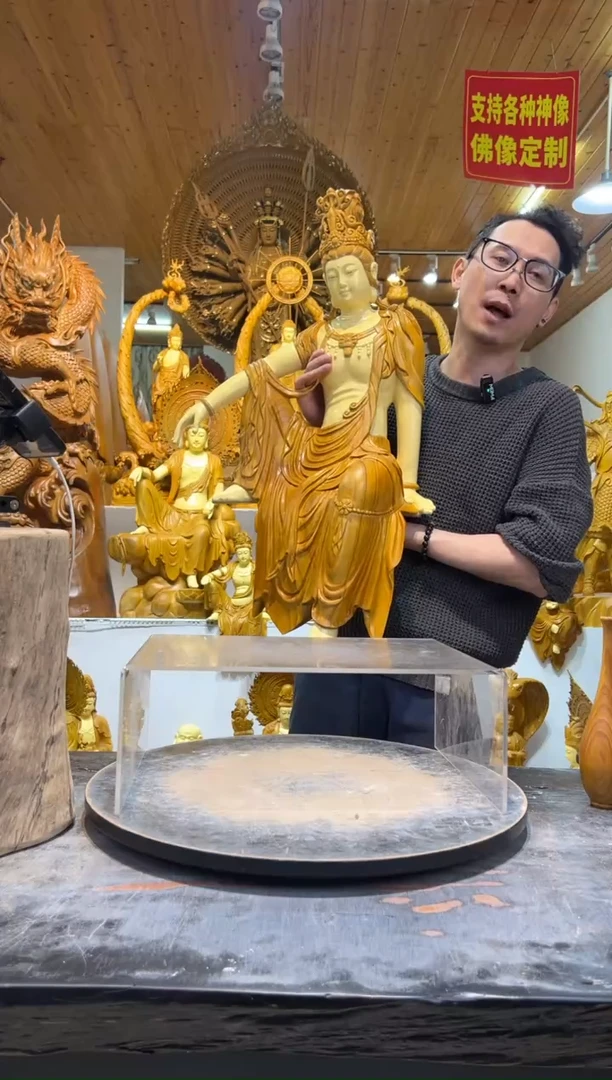 香樟木挂件款自在观音86cm