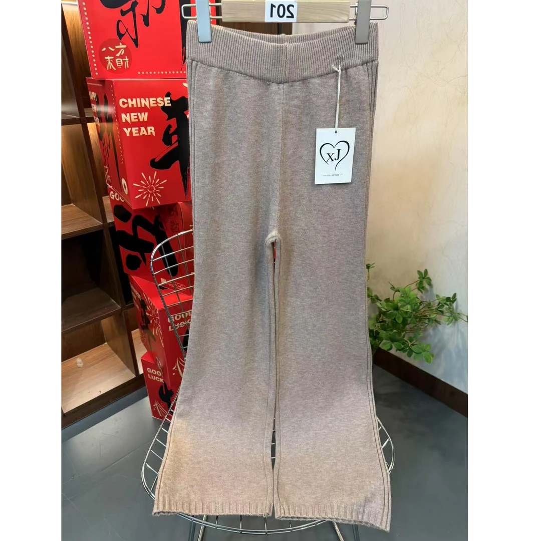 【乔恩清仓】春秋薄款针织宽松阔腿裤子A0542