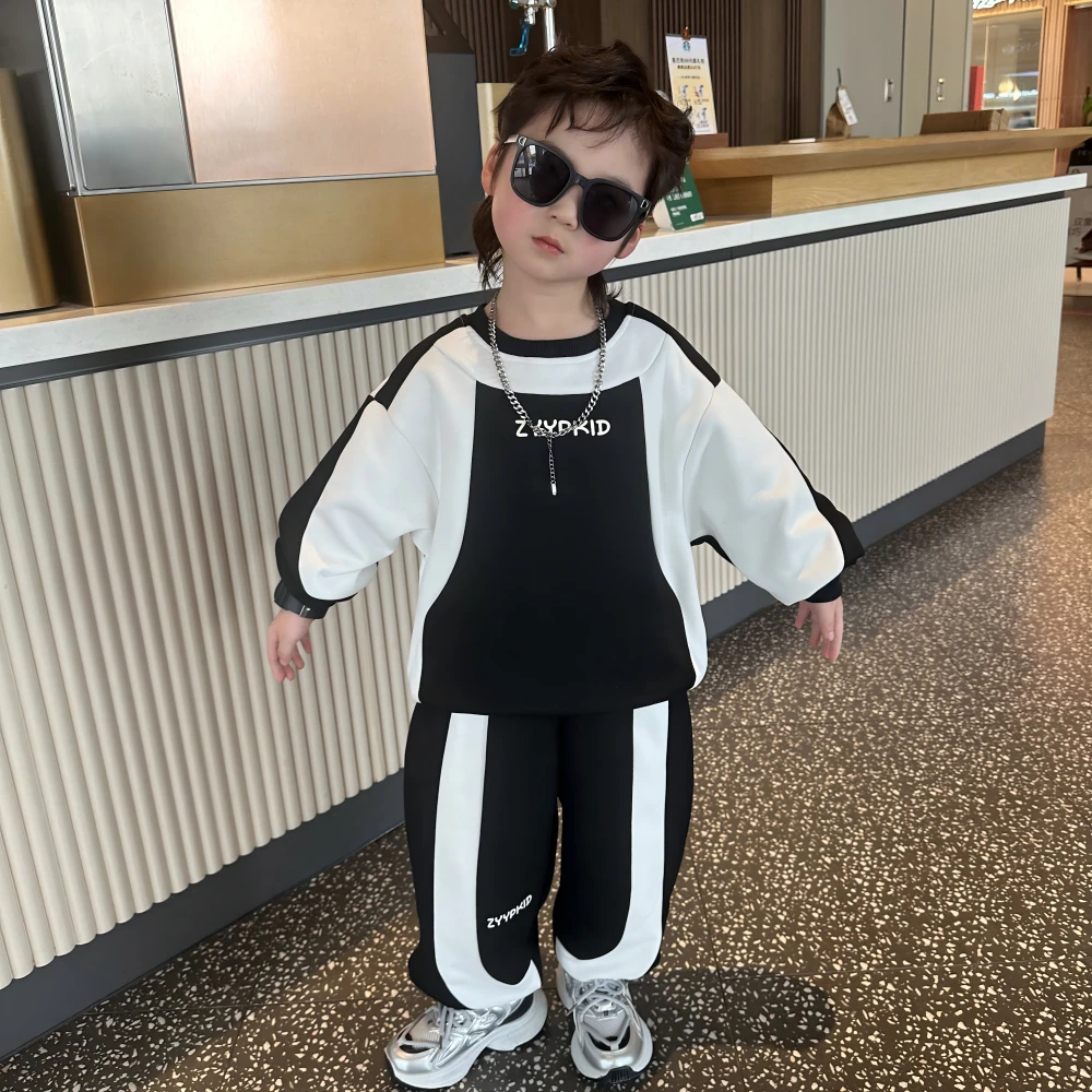 男童春秋装套装2025新款痞帅儿童装宝宝春季男孩洋气时髦潮牌衣服