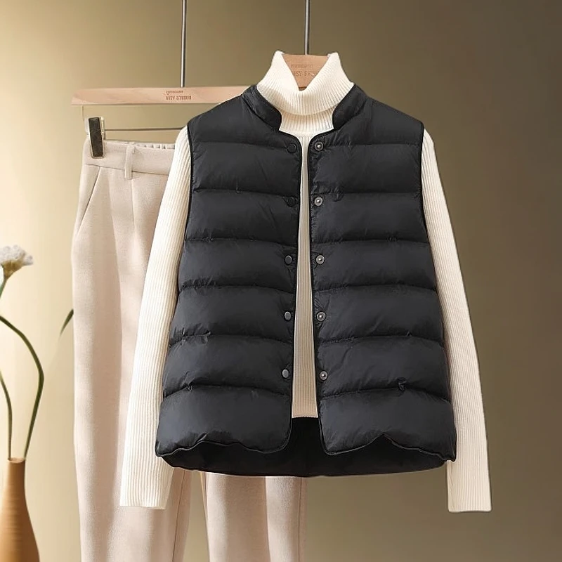 2025马甲羽绒女款休闲新款秋冬立领百搭内胆中式高端背心外穿