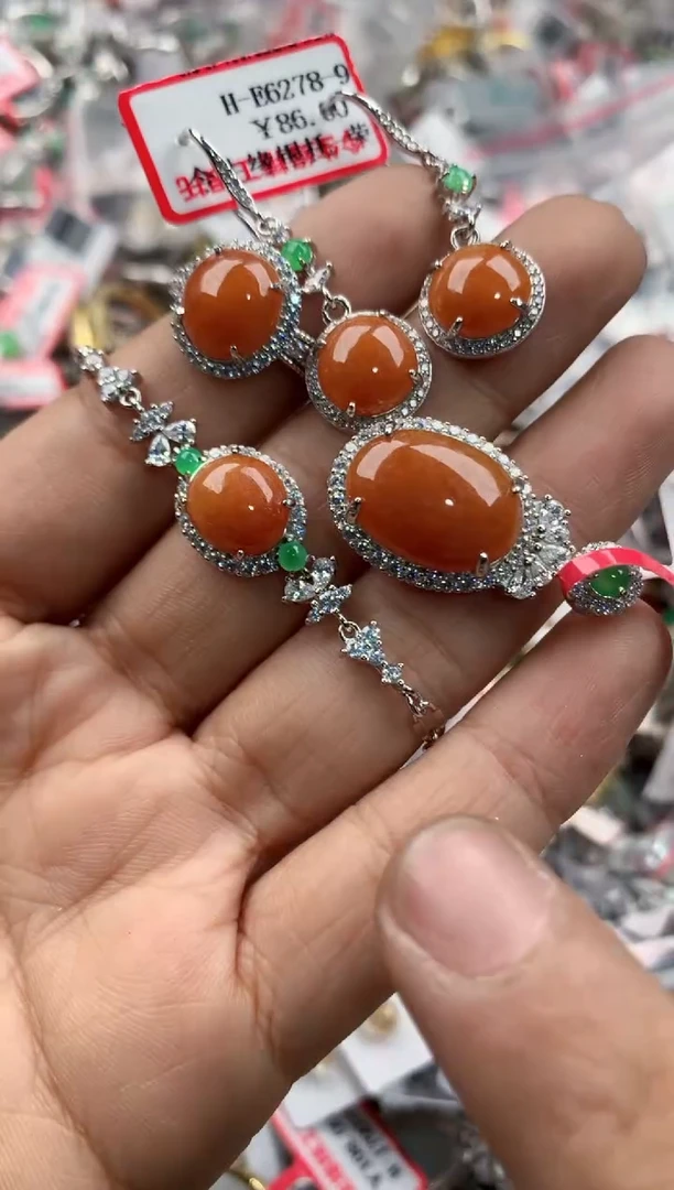 银S925镶嵌戒指翡翠999-----7