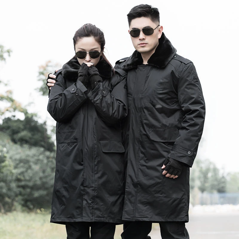 2025冬季新款棉大衣防寒大衣加厚加棉加长款训练大衣多功能防寒服