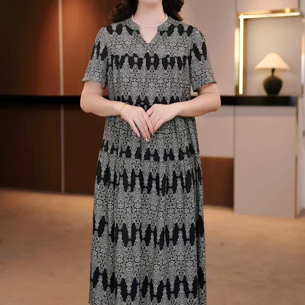 25年夏款大码女装连衣裙遮肉显瘦加肥加大收腰 [D] SXE-25-3125