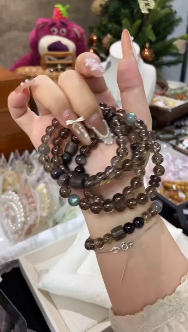 水晶手串未镶嵌孤品捡漏均匀瑕疵介意勿拍