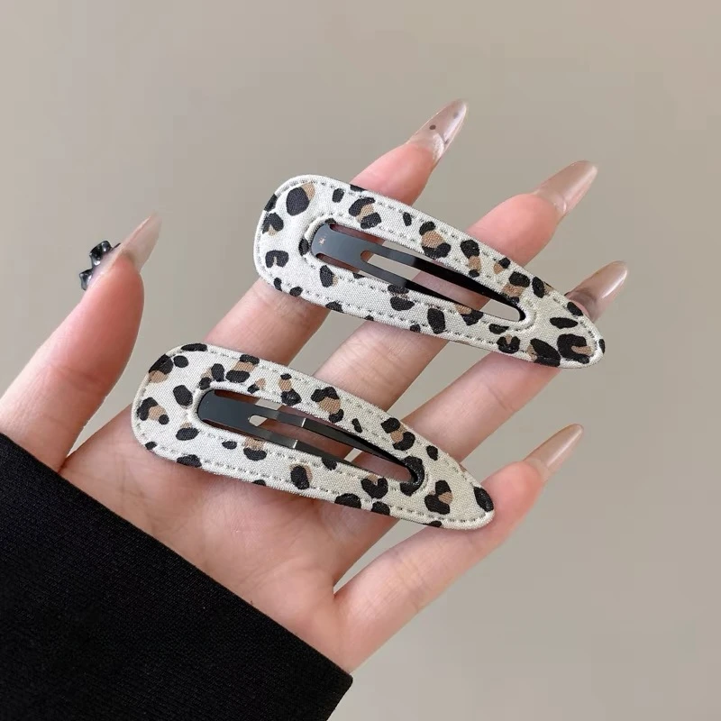 【阿敲】A1268~复古豹纹波点碎发bb夹发卡头饰-麦穗头饰