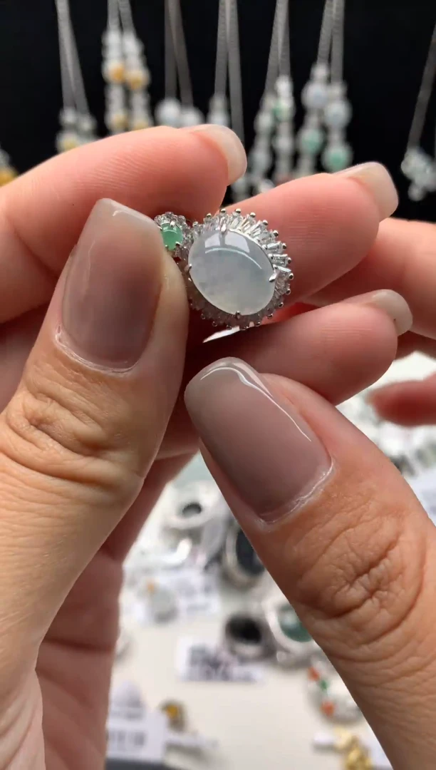 翡翠银S925镶嵌吊坠(不含链)648