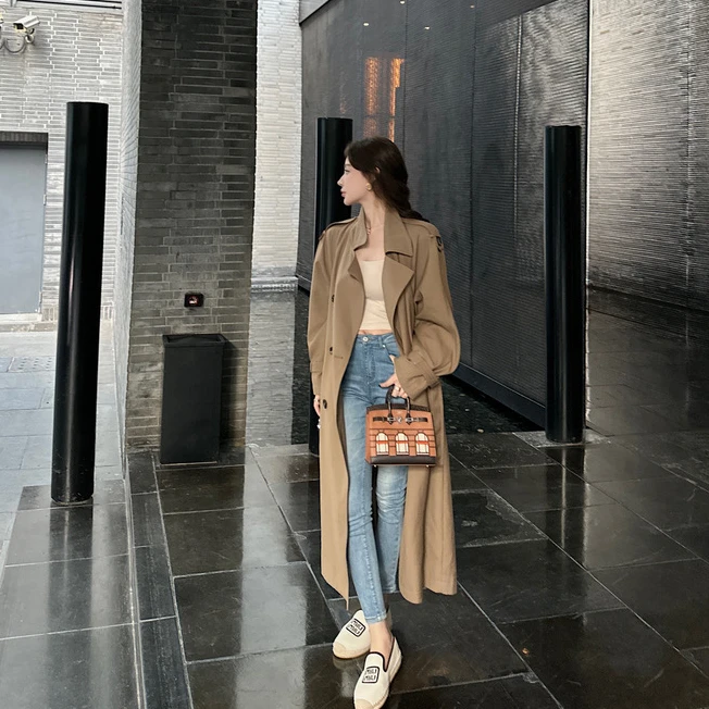 平凡邂逅韩系嵿奢级美拉德英伦复古休闲高级感风衣女外套MS241907