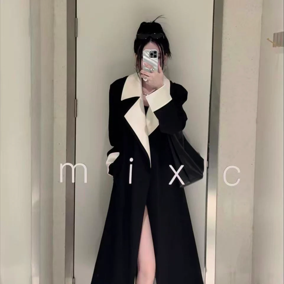 【可拆卸】高级感韩系风衣外套女2025新款爆款洋气韩版宽松大衣