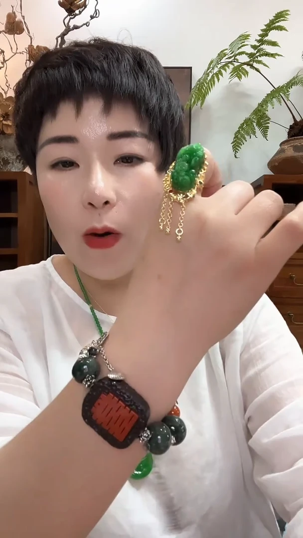 合金戒指翡翠367