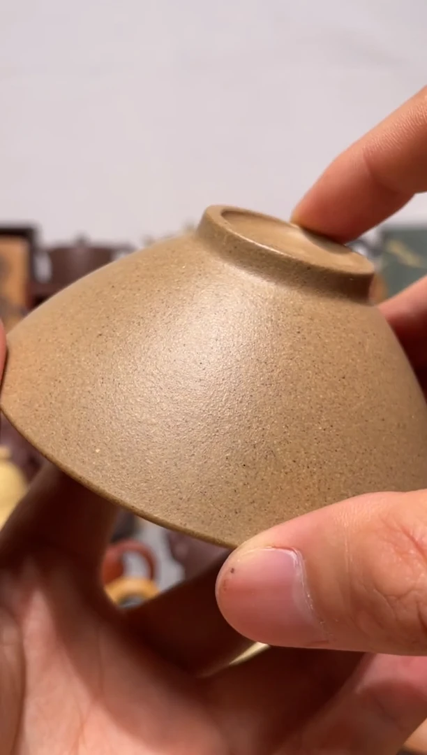 茶壶紫砂宝山黄段手工泥斗笠杯