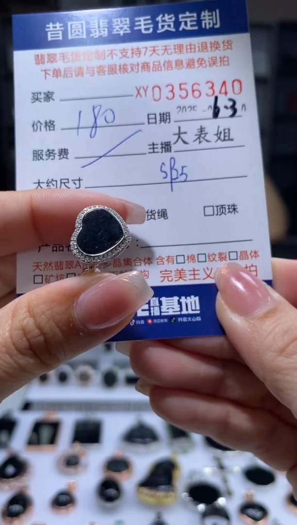 翡翠银S925镶嵌颈饰翡翠356340