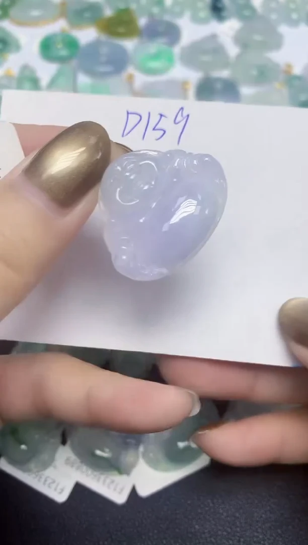 颈饰18K金镶嵌翡翠天然缅甸翡翠A货翡翠百元以上9元证书费自理