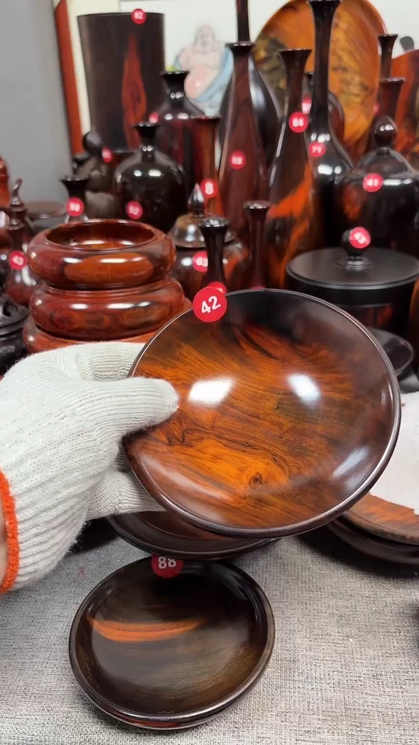 木零*七大红酸枝圆盘一个