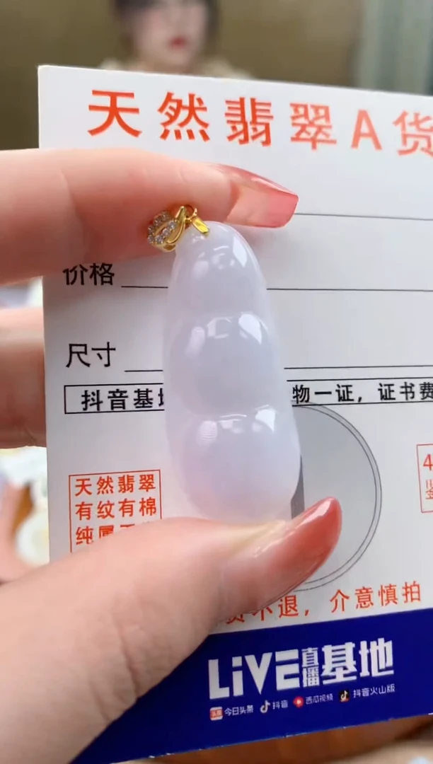 颈饰未镶嵌翡翠 天然A货翡翠挂件