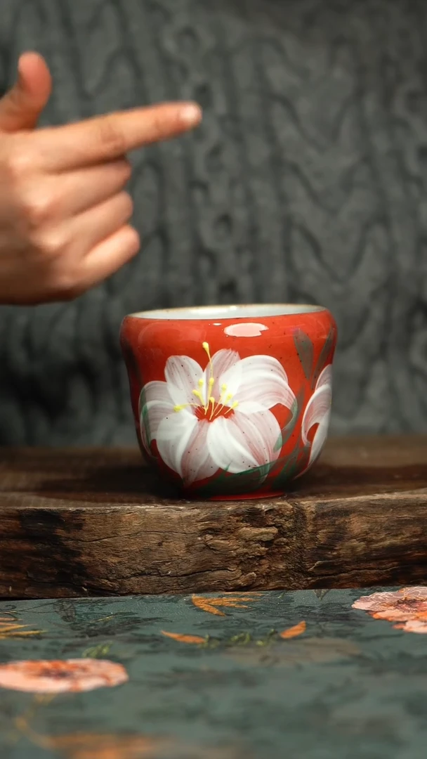 【闪购商品】杯釉下彩手工手绘同款陶器