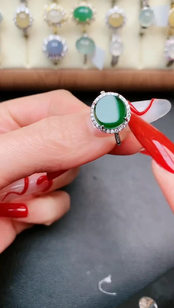 【闪购商品】翡翠戒指银S925镶嵌....