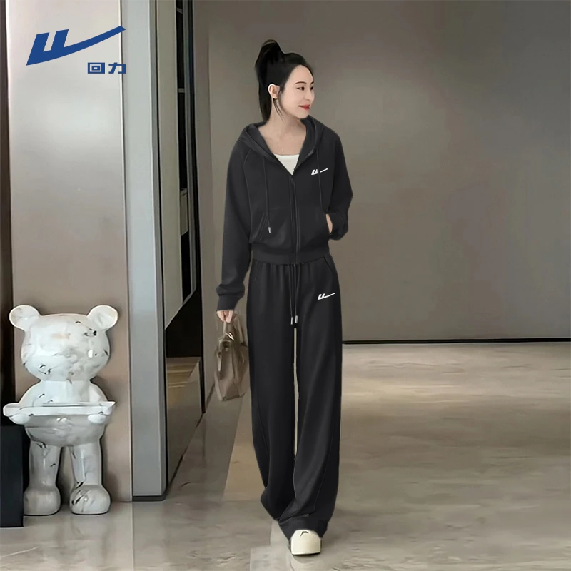 回力潮牌运动套装男女款2025新款爆款春秋季跑步健身服卫衣外套X