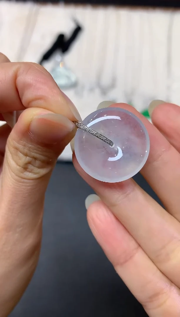 吊坠(不含链)18K金镶嵌翡翠W295|9800